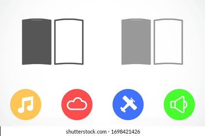 Book icon vector illustration on white background. Reading line icon. Book icon isolated on white background. Book icon flat design.