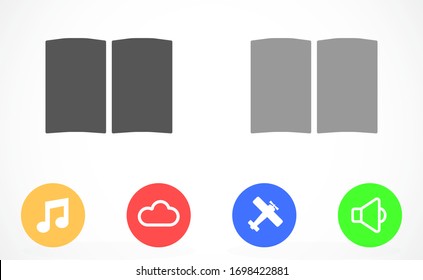 Book icon vector illustration on white background. Reading line icon. Book icon isolated on white background. Book icon flat design.