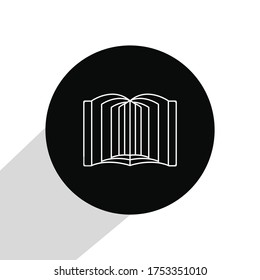 Ilustración vectorial del icono del libro sobre fondo blanco