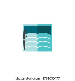 Ilustración vectorial del icono del libro sobre fondo blanco