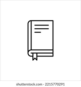Ilustración vectorial de icono de libro sobre fondo blanco. modificable por color 