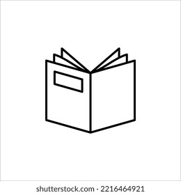 Ilustración vectorial de icono de libro sobre fondo blanco. modificable por color 