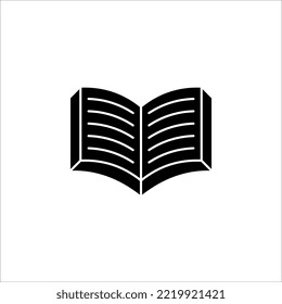 Book icon vector illustration on white background. color editable 
