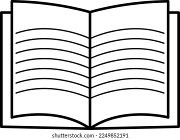 Book icon vector illustration on white background.