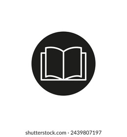 Book icon vector illustration on black background