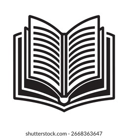 Icono de libro Ilustración vectorial sobre fondo blanco