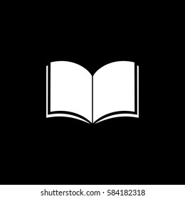 Book icon vector illustration on black background