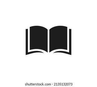 Book icon vector illustration, open book icon.