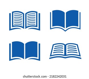 Book icon vector illustration, open book icon vector template	