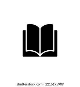 Buchsymbol, Vektorgrafik. offenes Buchzeichen und -symbol. E-Book-Symbol