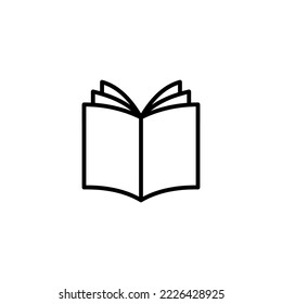 Book icon vector illustration. open book sign and symbol. ebook icon