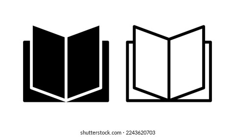 Book icon vector illustration. open book sign and symbol. ebook icon