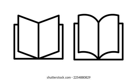 Book icon vector illustration. open book sign and symbol. ebook icon