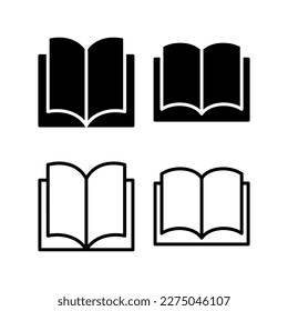 Book icon vector illustration. open book sign and symbol. ebook icon