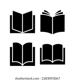 Buchsymbol, Vektorgrafik. offenes Buchzeichen und -symbol. E-Book-Symbol