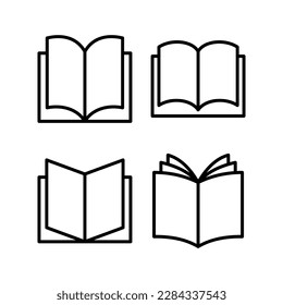 Book icon vector illustration. open book sign and symbol. ebook icon