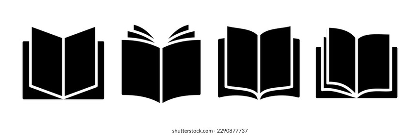 Book icon vector illustration. open book sign and symbol. ebook icon