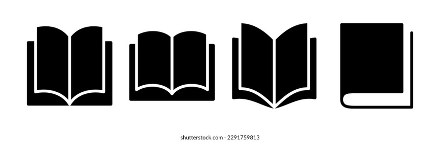 Book icon vector illustration. open book sign and symbol. ebook icon