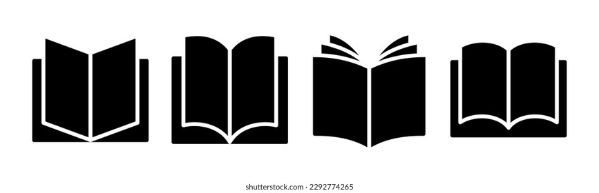 Book icon vector illustration. open book sign and symbol. ebook icon