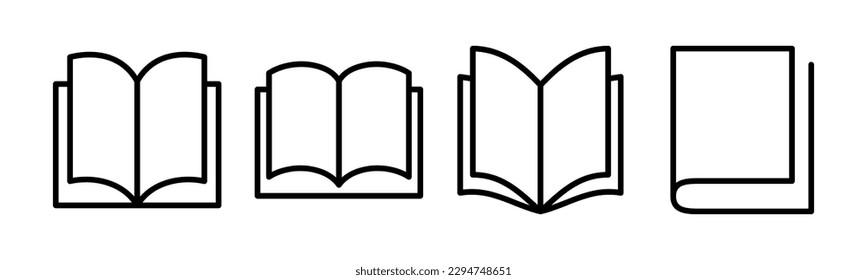 Book icon vector illustration. open book sign and symbol. ebook icon