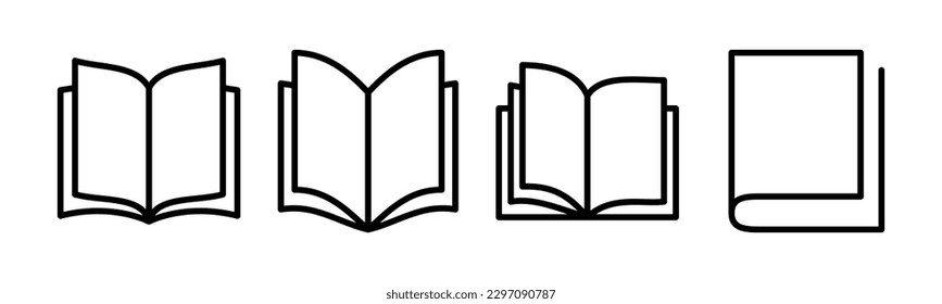 Book icon vector illustration. open book sign and symbol. ebook icon
