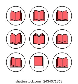 Book icon vector illustration. open book sign and symbol. ebook icon