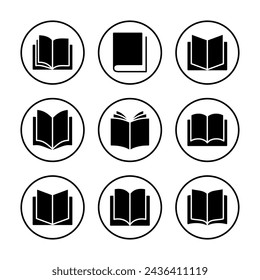 Book icon vector illustration. open book sign and symbol. ebook icon