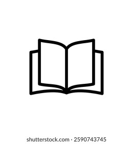 Book icon vector illustration. open book sign and symbol. ebook icon