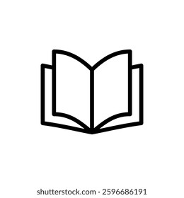 Book icon vector illustration. open book sign and symbol. ebook icon