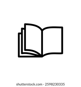 Book icon vector illustration. open book sign and symbol. ebook icon