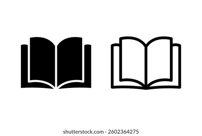 Book icon vector illustration. open book sign and symbol. ebook icon