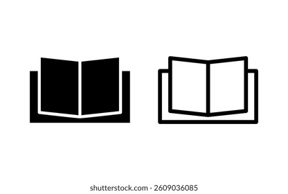 Book icon vector illustration. open book sign and symbol. ebook icon