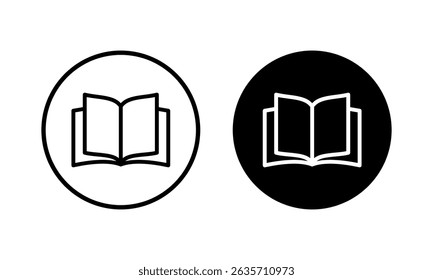Buchsymbol, Vektorgrafik. Buchzeichen und -symbol öffnen. eBook-Symbol