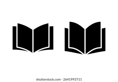 Book icon vector illustration. open book sign and symbol. ebook icon