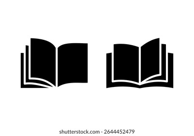 Book icon vector illustration. open book sign and symbol. ebook icon
