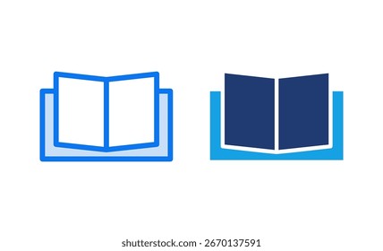 Icono de libro Ilustración vectorial. abrir signo y símbolo de libro. icono de ebook