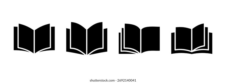 Ícone do livro ilustração vetorial. abra o sinal e símbolo do livro. ícone do ebook