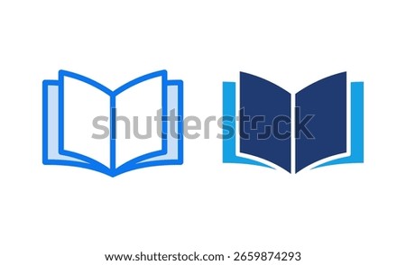 Book icon vector illustration. open book sign and symbol. ebook icon
