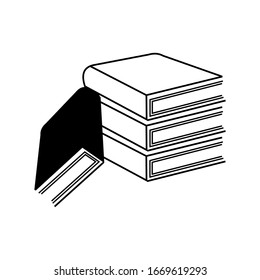 diseño de señalización de ilustración vectorial de icono de libro