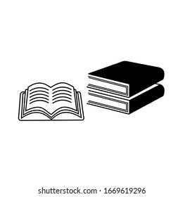 diseño de señalización de ilustración vectorial de icono de libro