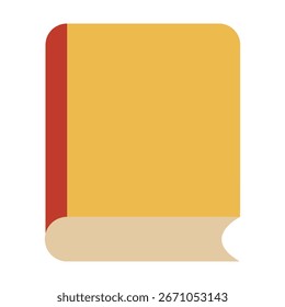 Ilustración vectorial del icono del libro, símbolo simple del libro en diseño plano