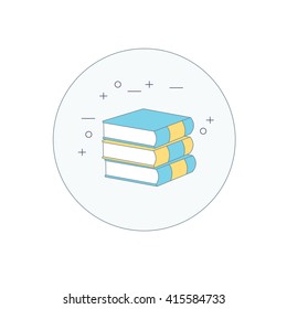 Book Icon. Vector illustration. Stroke design.