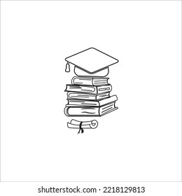  DISEÑO DE SÍMBOLO DE ILUSTRACIÓN DEL VECTOR DE ICONOS DE LIBRO