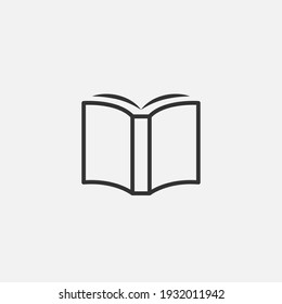 book icon vector illustration.Book icon isolated on white background. Book logo. 