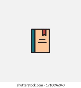 Vektorillustration-Illustrationszeichen für Buchsymbol