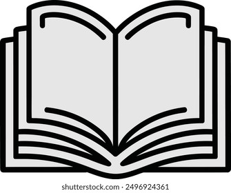 Book icon vector isolated illustration, notebook vector