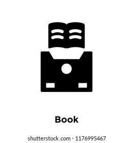 Book icon vector isolated on white background, logo concept of Book sign on transparent background, filled black symbol