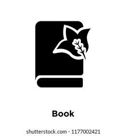 Book icon vector isolated on white background, logo concept of Book sign on transparent background, filled black symbol