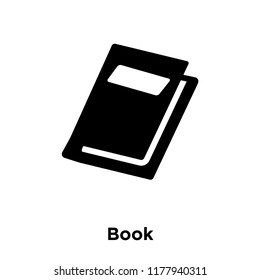 Book icon vector isolated on white background, logo concept of Book sign on transparent background, filled black symbol
