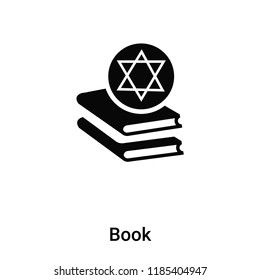 Book icon vector isolated on white background, logo concept of Book sign on transparent background, filled black symbol